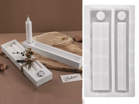 Molde silicona porta y guarda vela